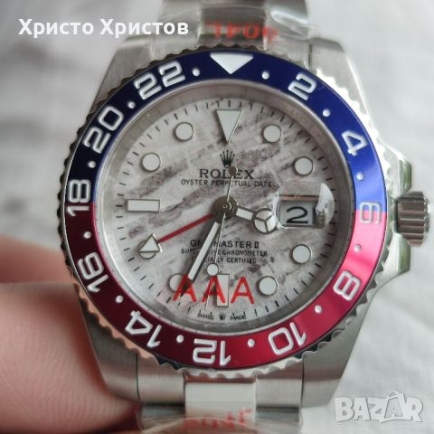 Луксозен мъжки часовник Rolex GMT-Master II Pepsi Meteorite, снимка 6 - Мъжки - 41567426
