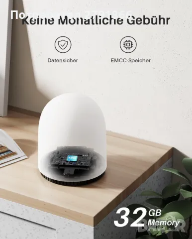 Безжична 2K система 2 камери WUUK външна употреба,240 дни заряд на батерия,32GB локално хранилище, снимка 2 - Комплекти за видеонаблюдение - 50086564