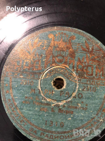 Стара българска шеллакова плоча