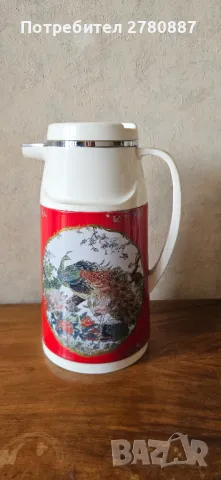 ретро термос с паун 1л 