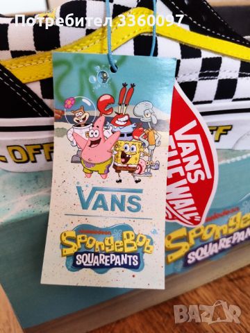 Детски кецове - Vans Old Skool x Sponge Bob - Чисто нови, снимка 4 - Детски маратонки - 45128042