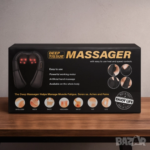 Електрически шиацу масажор за шия, рамене, гръб и тяло, снимка 4 - Други - 51998409