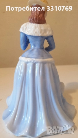 Изящна порцеланова статуетка на дама. , снимка 2 - Статуетки - 52532301