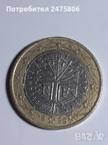 Монета - 1 евро -1999 г. С дефект., снимка 3 - Нумизматика и бонистика - 53684979