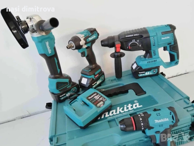 чисто нов комплект 4в1 Макита , снимка 2 - Ъглошлайфи - 52718440