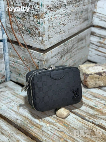 Louis Vuitton Нова Черна Мъжка Кожена Чанта 