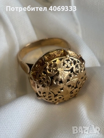 Златен пръстен ръчна изработка 14к 10.4гр 
