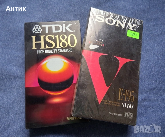 Две Нови Видеокасети VHS TDK SONY Неразпечатани, снимка 2 - Колекции - 53863981