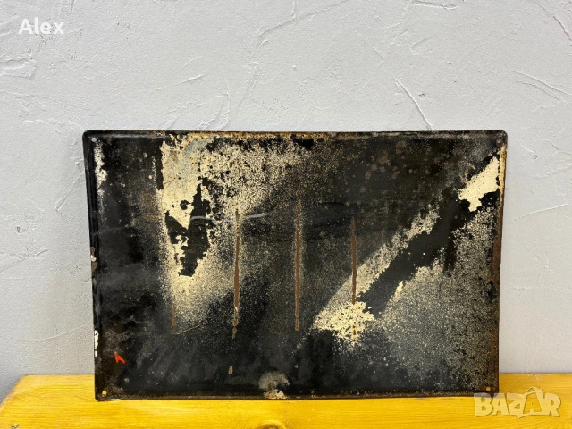 Голяма емайлирана табела, снимка 3 - Антикварни и старинни предмети - 53175391