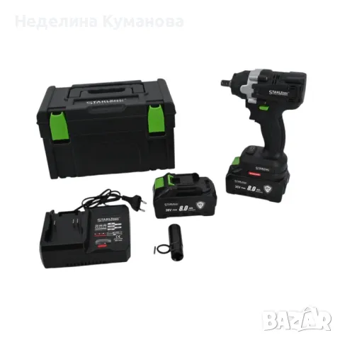 🧨 АКУМУЛАТОРЕН УДАРЕН КОМБИНИРАН ГАЙКОВЕРТ STAHLMAYER 36V 8AH 850 N/M, снимка 3 - Винтоверти - 48543553