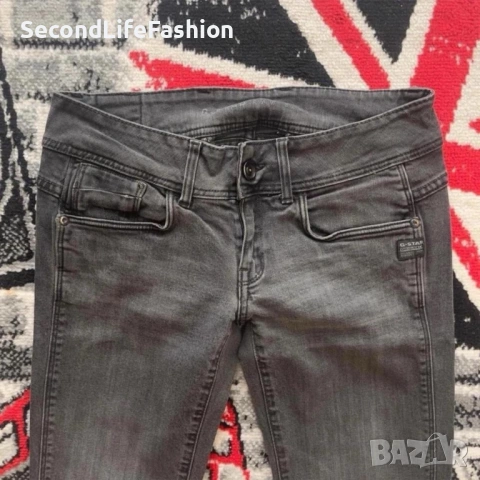 Дамски черни дънки G-Star Raw слим размер 27 еластични , снимка 2 - Дънки - 53958902