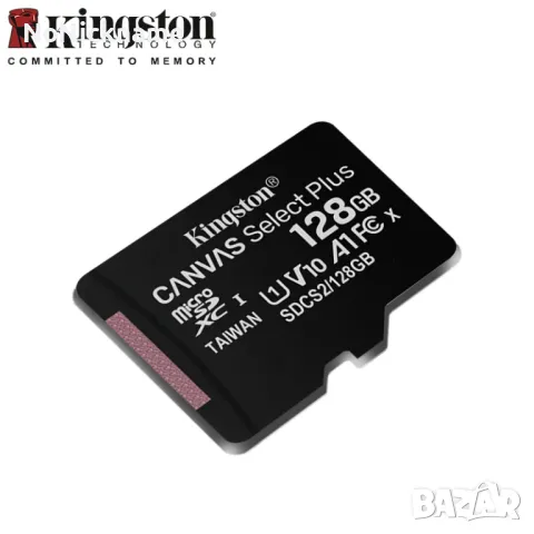 128GB Карта с памет Kingston Canvas Select Plus Micro SD Card A1, Class U1, V10, 100Mb/s 128 GB