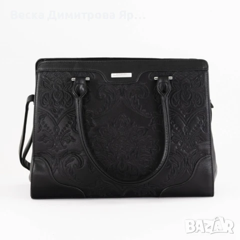 Елегантна дамска чанта с бродирани детайли и много отделения, снимка 2 - Чанти - 50660026