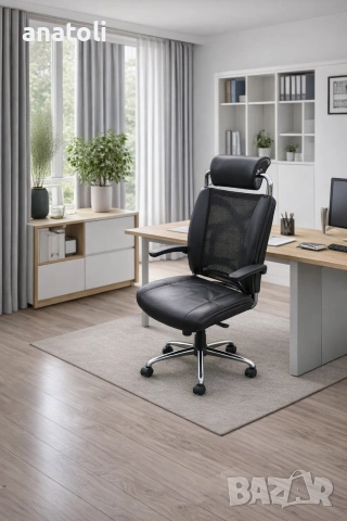 оригинален директорски стол въртящ се водеща швейцарска марка ZÜCO естествен кожа/хром ергономичен , снимка 4 - Столове - 53271044