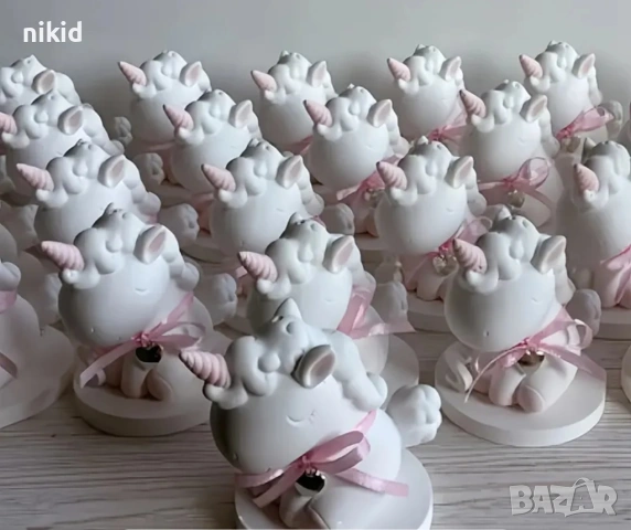 3d Еднорог unicorn силиконов молд декор украса фондан торта шоколад гипс смола бижута свещ, снимка 6 - Форми - 26285430