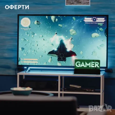 Надпис със зелена светлина Основа "GAMER" 18.5x3x10см арт No216406, снимка 4 - Друга електроника - 47021569