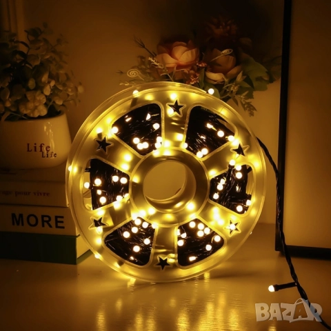 Водоустойчиви коледни LED лампички „Звездно небе“ – 50 метра, 240 светлини 🎄✨