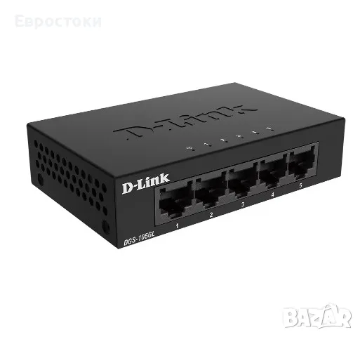 Суич D-Link DGS-105GL, 5-портов неуправляем гигабитен комутатор, снимка 3 - Суичове - 49262886