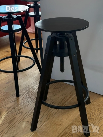 4 черни дървени бар плод стола Ikea, снимка 2 - Столове - 52811170