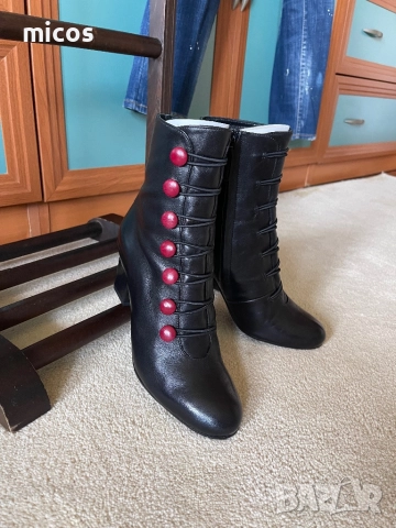 Alberto Zaga,естествена кожа отвън и отвътре изцяло,италиански 100%оригинал боти