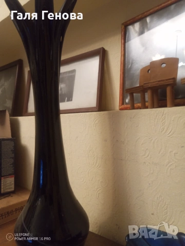 Ваза синьо духано стъкло, снимка 6 - Вази - 54059226