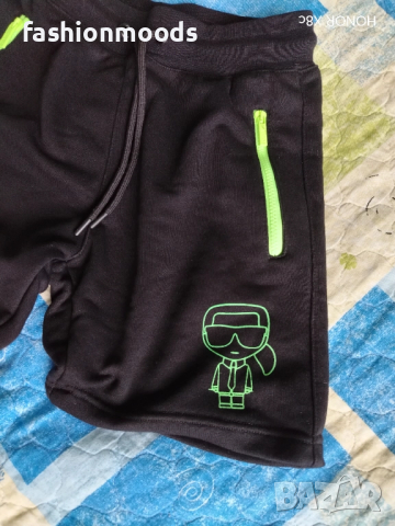 Мъжки черни шорти Karl Lagerfeld размер М Фитнес, снимка 3 - Спортни дрехи, екипи - 52050661