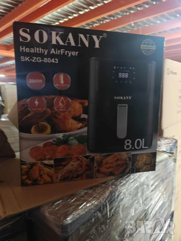Фритюрник с горещ въздух Sokany SK-ZG-8043, 8л., 2000W, снимка 3 - Фритюрници - 52131599