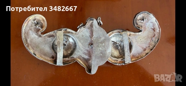 сребърна пафта филигран, снимка 2 - Други ценни предмети - 54174863