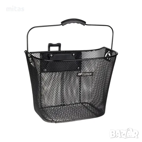 Кошница за кормило на велосипед FORCE KLICK, Мобилна, Метална, Черна, снимка 2 - Аксесоари за велосипеди - 50437026