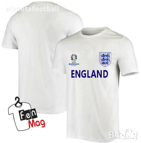 Футболна фен тениска на Англия за EURO 2024!Фен тениска на ENGLAND 2024!, снимка 1 - Фен артикули - 46219490