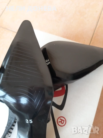 Изискани Обувки ЕСТЕСТВЕНА Кожа №35 с Красиви Декорации! НОВИ !, снимка 5 - Дамски елегантни обувки - 54235985