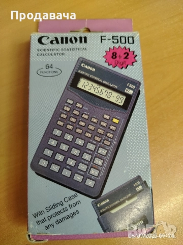 калкулатор Canon F500, снимка 6 - Друга електроника - 51611999