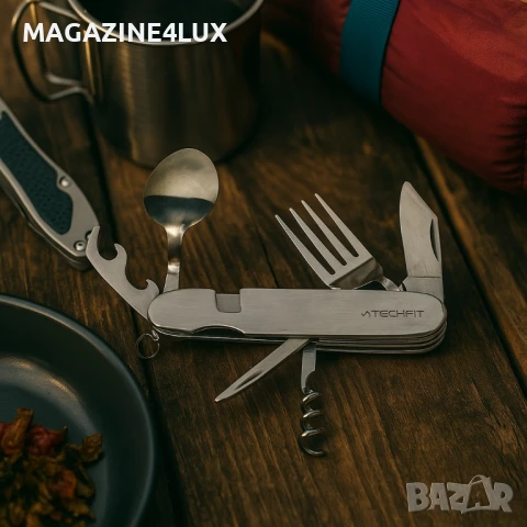 🗻🔪 Мултифункционално ножче 6 в 1 – всичко, от което се нуждаеш на открито!, снимка 2 - Къмпинг мебели - 51416732