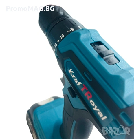 Акумулаторен ударен винтоверт KraftRoyal 36V с две батерии и зарядно, снимка 4 - Винтоверти - 53350211