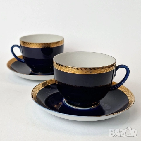 Две кобалтови чаши за кафе - ЛФЗ