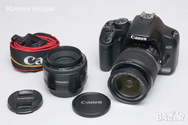 Canon 450D – САМО НА 176 кадъра! Неразличим от нов!!!, снимка 1 - Фотоапарати - 48681733