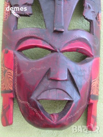 Голяма африканска маска на масай, Кения, снимка 5 - Антикварни и старинни предмети - 50855565