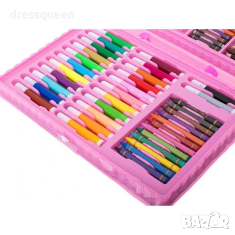 4731 Пълен комплект за рисуване 86 части – Акварели и цветни моливи в куфарче за момичета, снимка 11 - Рисуване и оцветяване - 53779352