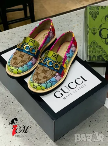 дамски летни обувки от естествена кожа gucci , снимка 6 - Дамски ежедневни обувки - 46886230