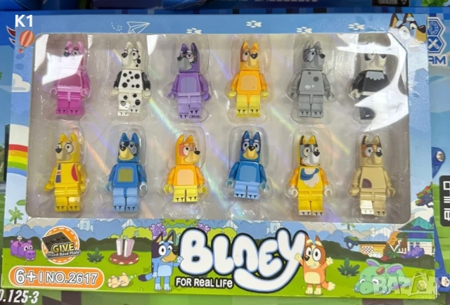 12 броя Фигурки Блуи и Бинго, Bluey and Bingo