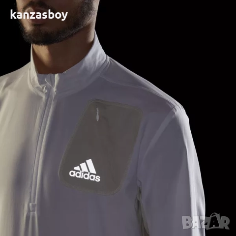 adidas Jacket Fast 1/2 ZIP - мъжка ръннинг ветровка Л, снимка 2 - Спортни дрехи, екипи - 52056269