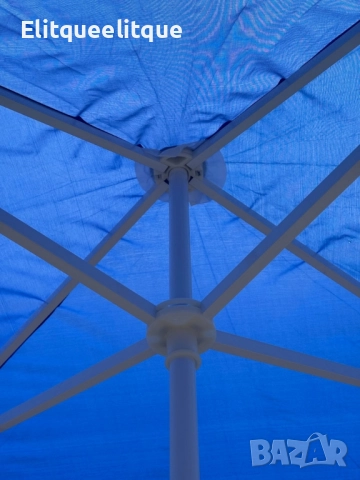 Плажен чадър – Ø2.40 м, височина 2.70 м, снимка 3 - Други стоки за дома - 52182536