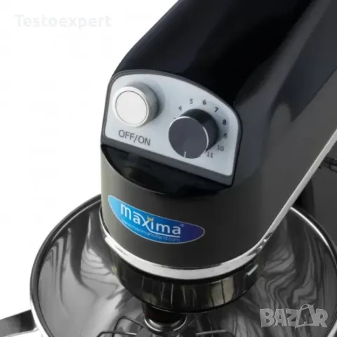 Планетарен миксер 7 литра – черен, с накланяща се глава и 11 скорости, снимка 4 - Обзавеждане на кухня - 50003902