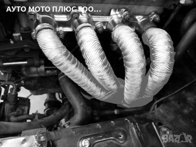 Термоизолационна лента за ауспух - Алуминиева 10 метра, снимка 2 - Аксесоари и консумативи - 53624602