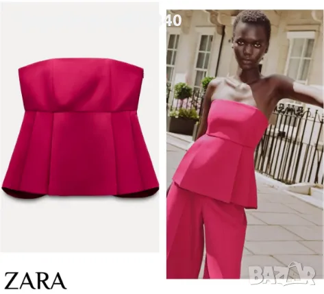 Топ/бюстие на Zara, снимка 2 - Корсети, бюстиета, топове - 49681826