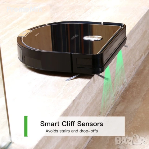 Робот прахосмукачка Dibea D960 Robotic Vacuum Cleaner 1200 Pa сухо и мокро почистване, снимка 5 - Прахосмукачки - 54191180