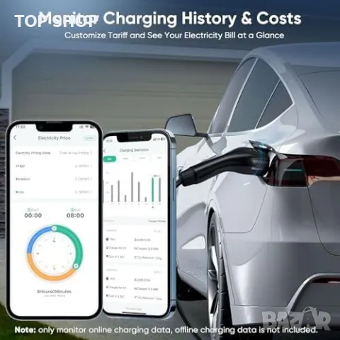 Ново Зарядно за EV с Приложение, 8М, 6-13A, 3.3kW кабел електромобил, снимка 2 - Аксесоари и консумативи - 49723943