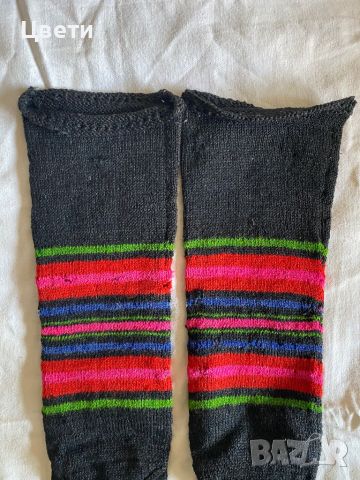Автентични, вълнени чорапи за носия от Плевенския регион. ❤️, снимка 6 - Антикварни и старинни предмети - 45237207