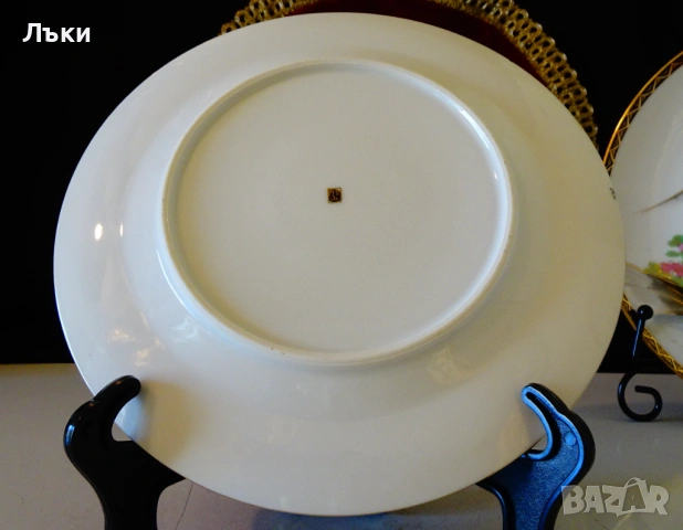 Чиния японски порцелан Satsuma Kazan 20 см.,злато. , снимка 6 - Антикварни и старинни предмети - 54151535