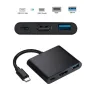 USB-C многопортов адаптерен хъб 3 в 1 с HDMI 4K, USB 3.0, USB Type-C Thunderbolt 3, снимка 2